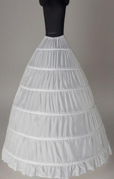 

6 hoops petticoat for ball gown wedding dresses nonwoven fabric adjustable waist crinoline puffy dress bridal underskirt al21622481555, White