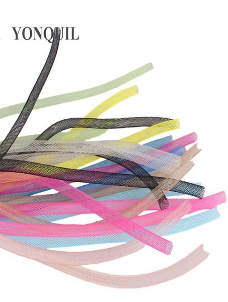

nonmetallic 8mm tubular horsehair crinoline tube crin net trimming for fascinators hair accessories 90yardslot 32 colors 3556509, Slivery;golden