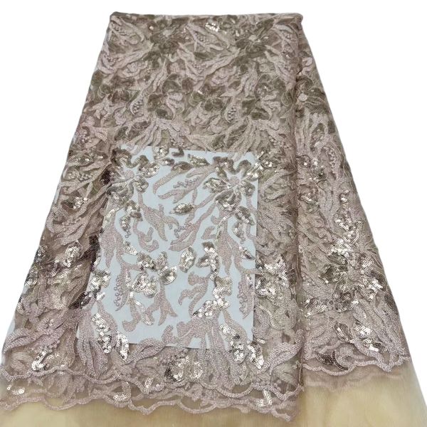 

lace tulle 5 yards women gown sequins lace spangle embroidery sewing stripe pattern daily 2023 net cloth fabric new design original african, Black;white