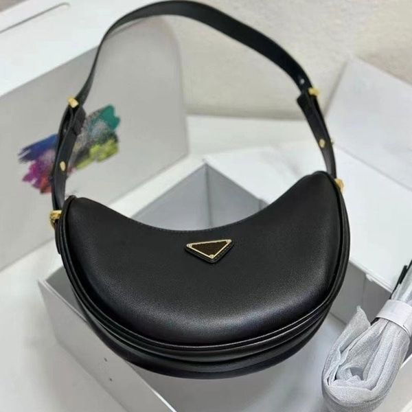 

designer shoulder bag women's bag fashion bag luxury shoulder bag metal triangle logo bag handbag hobo mini purse leather bag delivery
