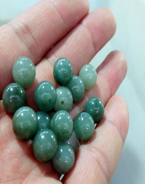 

natural jade a goods 9mm diy beads delivery012345672669596, Green;white