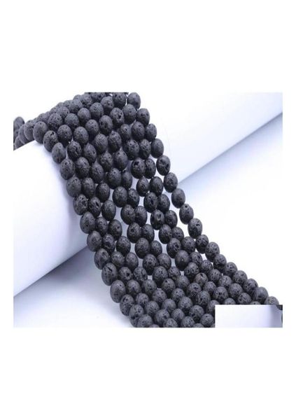 

ceramic clay porcelain fashion diy accessories lava rock loose beads black gem natural stone for women bracelets jewelry making wh9964310