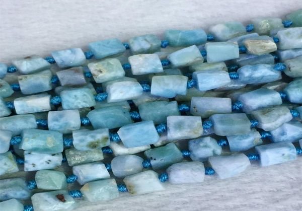 

whole natural genuine raw mineral blue larimar hand cut nugget form loose rough matte faceted beads 68mm 15quot 053936483403, Black
