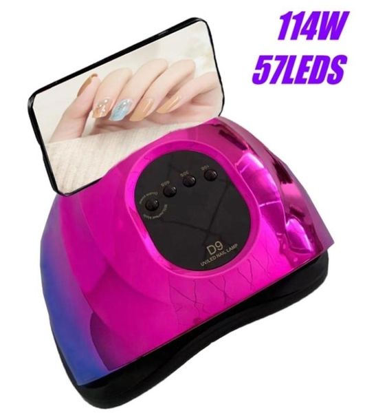 

114w nail drying lamp led uv light for s 57 leds gel dryer professional manicure pedicure epuipment with smart sensor 2203147772794