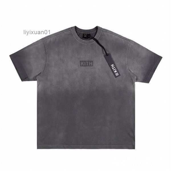 

kith t shirt mens summer designer kith men's t-shirts classic letter print tee men and women loose couple t-shirt round neck short-slee, White;black
