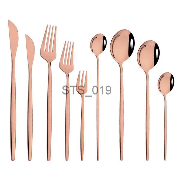 

briefs panties other panties rose gold mirror cutlery set fruit forks spoons dessert knives wedding dinnerware stainless steel flatware dinn, Red;black