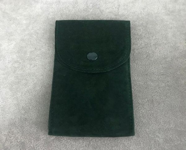 

1pcs watches pockets gift green storage bag watch protect green pocket smooth flannel pouch mens or womens1185401, Black;blue