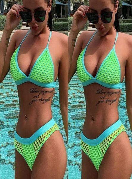 

fashion women padded push up swimming suit swimsuit fashion mesh bikini set4828565