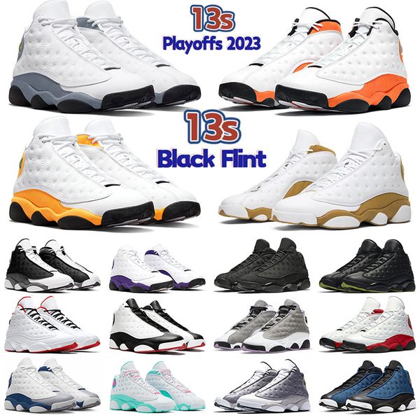 

mens basketball shoes 13 13s jumpman black flint cat playoffs red navy hyper royal blue grey court purple bred reverse he got game mens spor