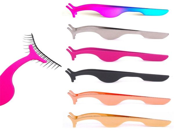 

2019 false eyelash tweezers fake eye lash applicator eyelash extension curler nipper auxiliary clip clamp makeup tools9105617