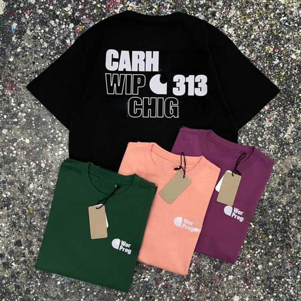 

luxury mens short sleeve t shirt carh sweatshirt round neck t-shirt pullover men women pure cotton tee loose casual shirt 4xl 5xl, White;black