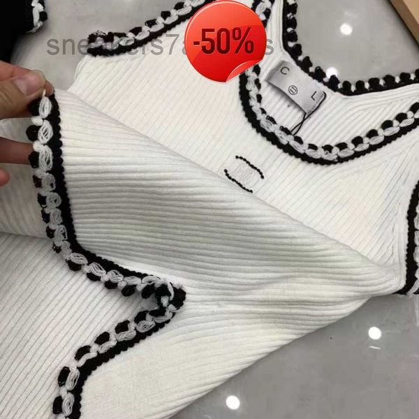 

anagram-embroidered women tanks camis cotton-blend tank two c letters designer skirts yoga suit channel dress bra vest ladies solid vintage, White