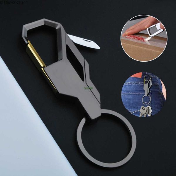 

xorh keychains lanyards 1pc classic men mini knife folding keychain multifunctional waist mount carabiner key chain car play key ring tool 1, Silver