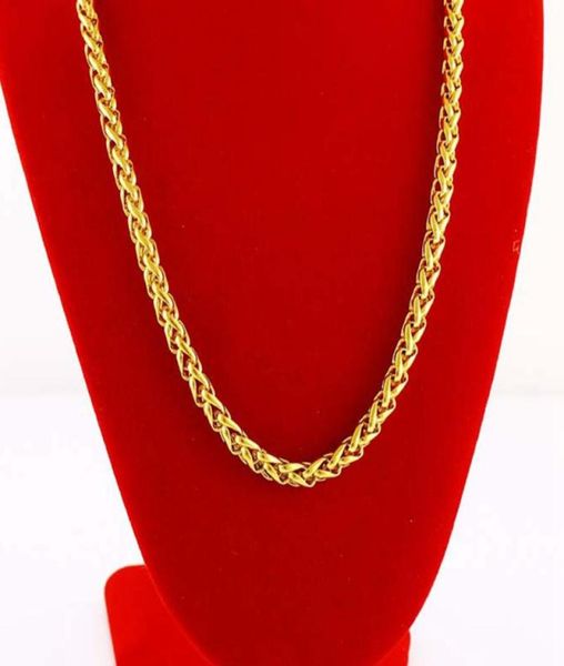 

collar chain 18k yellow gold filled byzantine necklace gift 60cm5813007, Silver