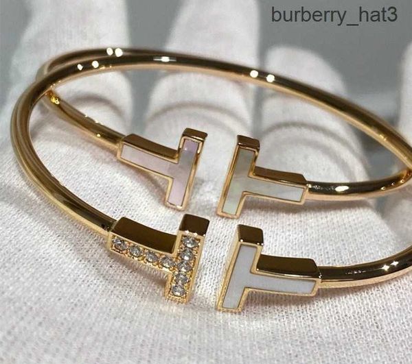 

t home t-shaped open bracelet rose gold with diamond mesh red with diamond with white fritillary bracelet fashion style holiday gift, Black