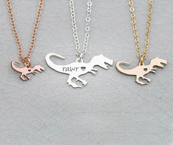 

dinosaur necklace tyrannosaurus jewelry jurassic scary charm dino necklaces any words can be customed yp603472977107758386, Silver