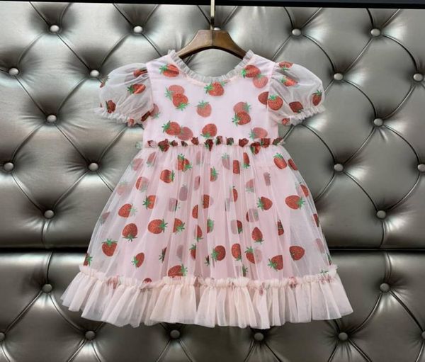 

fahion designer kids girl dress baby girls dresses sequin strawberry infant princess party dress costume 2020 children clothes2695109, Red;yellow