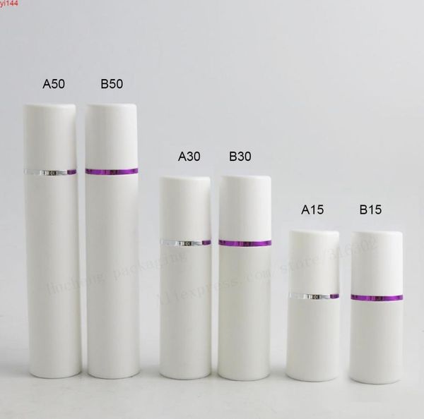 

20 x 15ml 30ml 50ml white pp portabl fashion empty cosmetic airless bottle plastic treatment pump travel bottles containersgood qu9395794