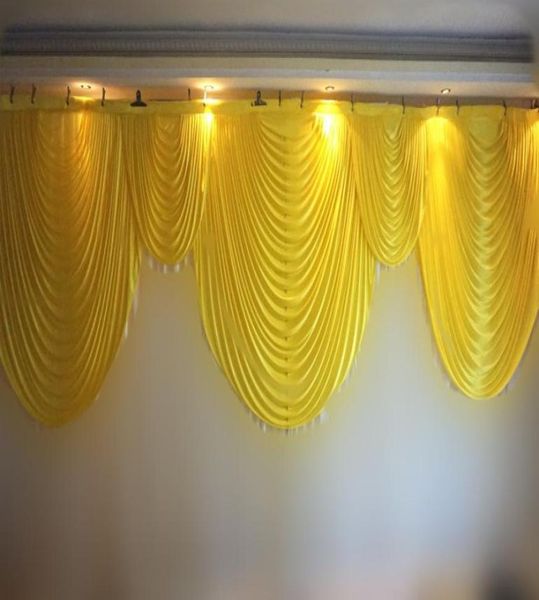 

6m wide swags valance wedding stylist designs backdrop party curtain drapes celebration stage performance background decoration1628564