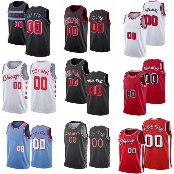 

2023 75th custom mens womens chicago''bulls''jersey 19 marko simonovic 25 tyler cook 7 troy brown jr. 22 alize johnson b, Black;red