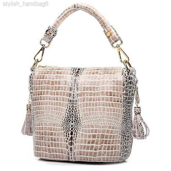 

promotion designer shiny graceful crocodile grain women's 100% genuine leather embossed cross body handbags*gy14