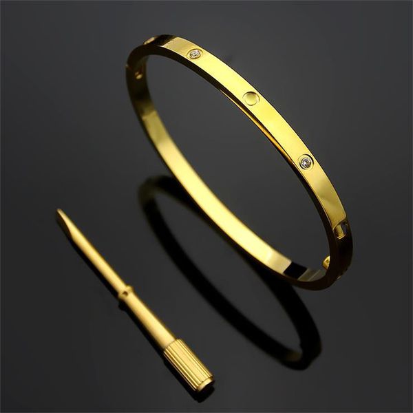 

luxury bracelet nail crew love carter gold narrow bangle men women desinger jewelry engagement 4 diamond bracelets crb small model b6070017, Black