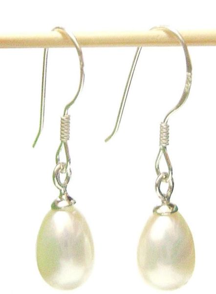

10pairslot white pearl earrings silver hook dangle chandelier for woman fashion gift craft jewelry c013716213