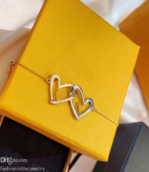 

necklace designer jewelry luxury fashion gold valentine039s day gift heart bracelet for girlfriend 45cm long chain jewelers pen9831833, Silver