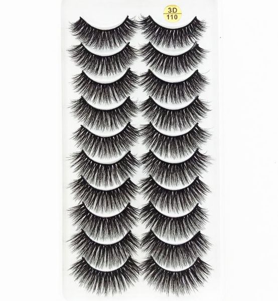 

2019 new 10 pairs 100 real mink eyelashes 3d natural false eyelashes mink lashes soft eyelash extension makeup kit cilios 1108309523