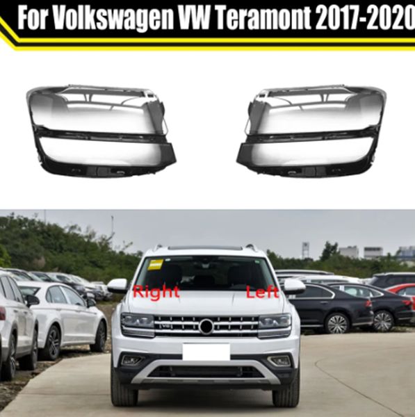 

headlamp case for volkswagen vw teramont 2017-2020 car glass headlight cover head light lens caps lamp lampshade shell