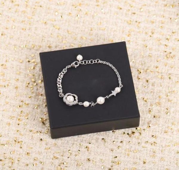 

have stamp brand charm bracelets pearl alloy bracelet girls lovers gift fast delivery with original logo box5777354, Golden;silver