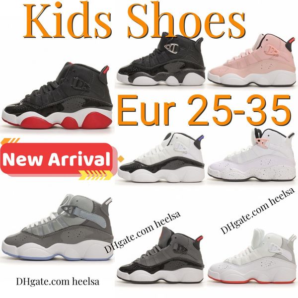 

kids shoes 6s basketball rings 6 boys toddlers sneakers children girls outdoor trainers youth kid sport shoe black white pink bred sneaker c