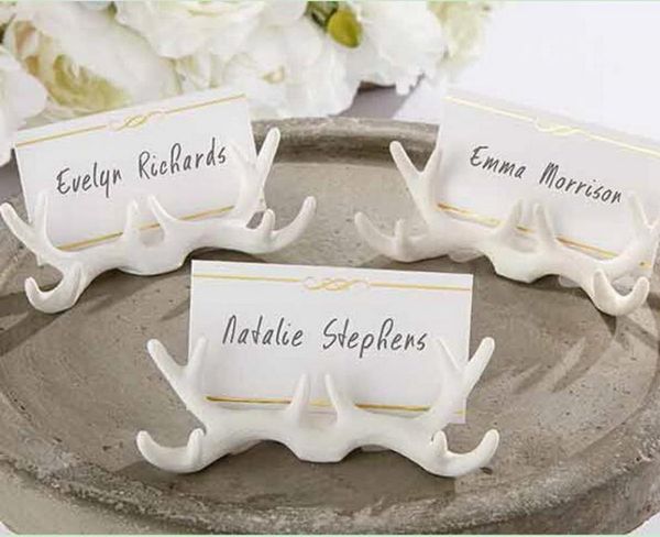 

other wedding favors creative white resin antler place card holder seat clip table decoration with card6063007