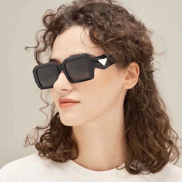 

2022 new style box sunglasses women's trend glasses, White;black