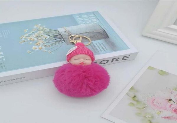 

key rings cute doll fur ball keyring bag car pendant cartoon plush4268862, Slivery;golden