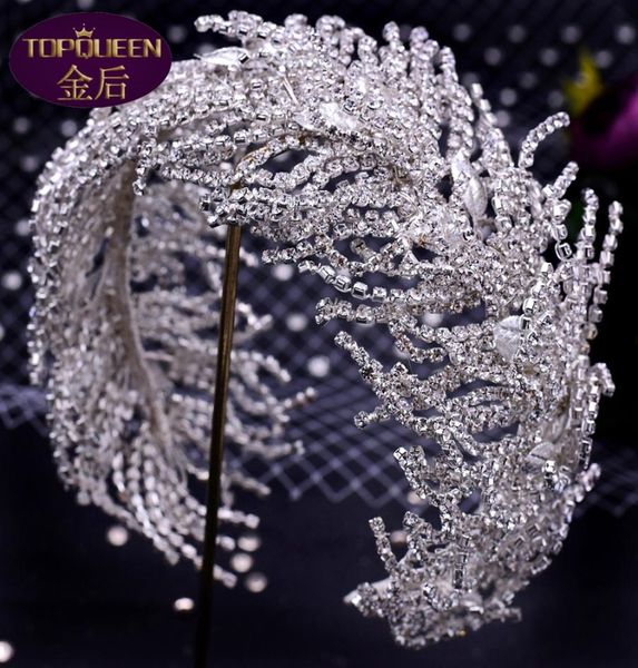 

bridal wedding tiara wide hair band soft silk bridal headwear crown rhinestone with wedding jewelry hair accessories diamond brida2442163, Silver