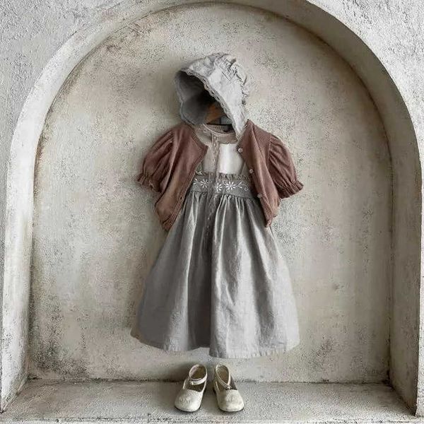 

girl's dresses white girls strap dress r230719, Red;yellow