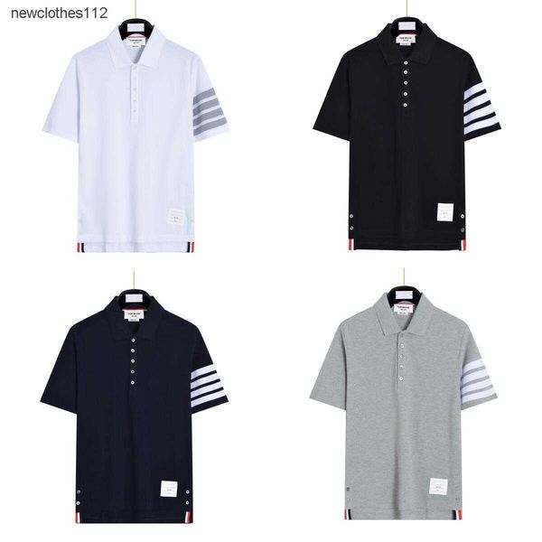 

tb summer men and women's basic four-bar short-sleeved lovers fashion classic four-bar casual short-sleeved, White;black