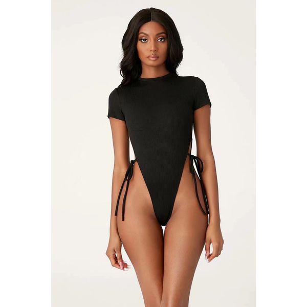 

summer new american thin niche ins sweet and spicy short sleeve slim fit women's bodysuit, White