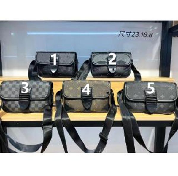 

high-end fashion clamshell plaid men's diagonal bag simple shoulder bag casual backpack wholesale