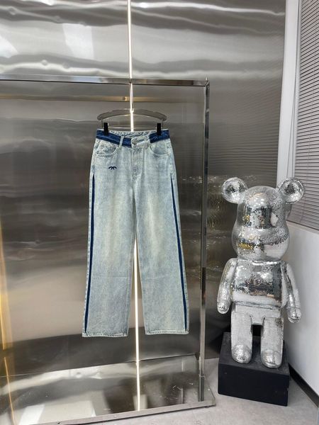 

2023 women's washed jeans selling designer brand women's wear pants fashion women's casual pants street dress blue denim pant