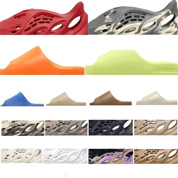 

2022 designer slippers men woman slider vermillion mineral blue onyx pure sandals slide slipper foam ochre runr bone resin clog desert arara, Black