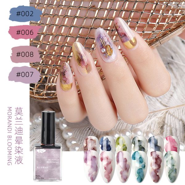

nail polish 12pcs 15ml watercolor morandi gel nail polish flower smoke ink marble effect bubble varnish glue decoration 230718