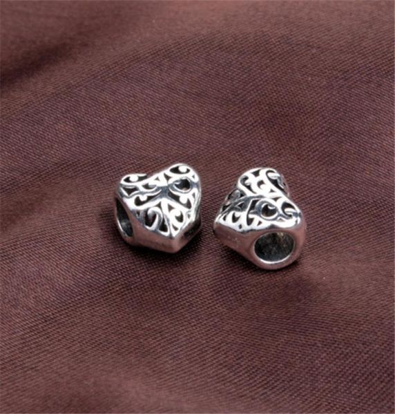 

replacement hollow heart alloy charm bead fashion women jewelry stunning design european style for diy bangle bracelet panza001114380578, Bronze;silver