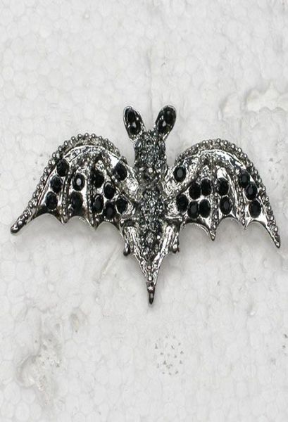 

whole crystal rhinestone bats pin brooch fashion costume brooches jewelry gift c0033203245, Gray