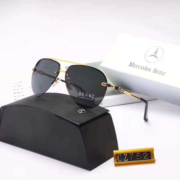 

fashion mercedes-benz sunglasses 2022 new men's polarized sunglasses 4s store gift frameless toad mirror 752 with logo box, White;black