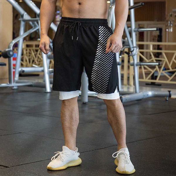 

men's shorts 2022 running shorts men fitness gym training sports shorts quick dry workout gym sport jogging summer swim outdoor men sho, White;black