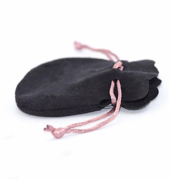 

brand logo black velvet bag jewelry gift bags protection fashion flannelette039s blackcolor 10 pieces a lot4754644, Pink;blue