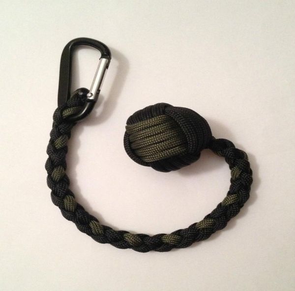 

monkey fist keychain 1quot steel ball self defense 550 paracord keychain handcrafted in china4238470, Slivery;golden