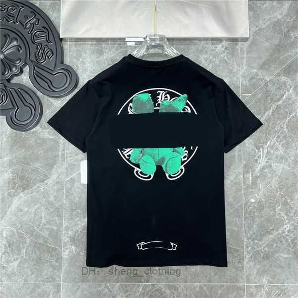 

chrome classics t shirts brand crew neck short sleeves tees t-shirts casual horseshoe sanskrit cross print dhbw heart 3 r70q, White;black